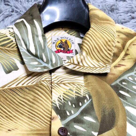 Max Boxxer Hawaiian Shirt Mens Large L Multicolor Floral‎ Tropical Beach Cotton - Picture 3 of 11